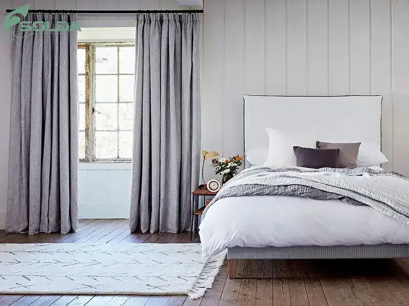 پرده کتان ساده