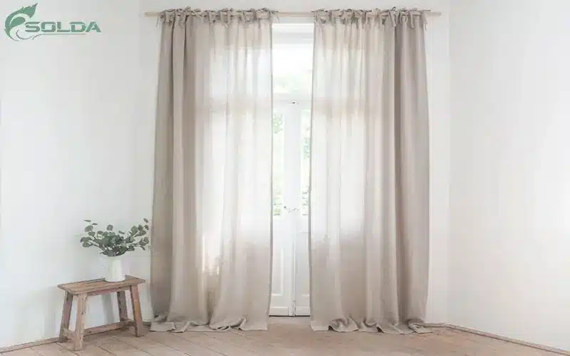 پرده کتان ساده و شیک